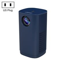 Mini proiettore LED portatile T1 480x360 800 lumen, specifica: spina americana (blu)