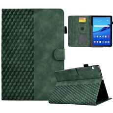 Per Huawei MatePad T5 10.0 Custodia Smart Tablet in pelle goffrata rombo (verde)