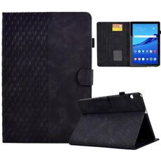 Per Huawei MatePad T5 10.0 Custodia Smart Tablet in pelle goffrata rombo (nero)