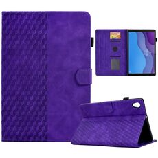 Per Lenovo Tab M10 2nd TB-X306F/X306X Custodia Smart Tablet in pelle goffrata rombo (viola)