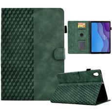 Per Lenovo Tab M10 2nd TB-X306F/X306X Custodia per tablet in pelle goffrata con rombo (verde)