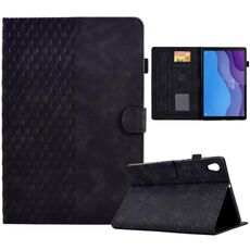 Per Lenovo Tab M10 2nd TB-X306F/X306X Custodia per tablet in pelle goffrata con rombo (nero)