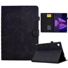Per Lenovo Tab M10 / M10 Plus FHD X606F Custodia per tablet in pelle goffrata rombo (nero)