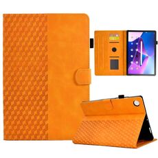 Per Lenovo Tab M10 Plus Gen 3 Custodia Smart Tablet in pelle goffrata rombo (cachi)
