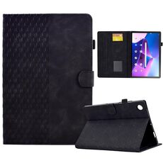 Per Lenovo Tab M10 Plus Gen 3 Custodia Smart Tablet in pelle goffrata rombo (nero)