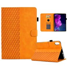 Per Lenovo Tab P11 / J606F Custodia Smart Tablet in pelle goffrata rombo (cachi)