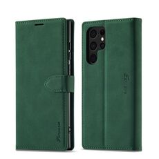 Custodia in pelle per Samsung Galaxy S23 Ultra 5G Forwenw serie F1 opaca con forte magnetismo (verde)