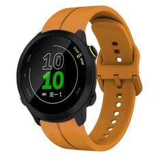 Per Garmin Forerunner 158 cinturino in silicone da 20 mm con cinturino (giallo ambra)