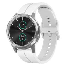 Per cinturino Garminmove Luxe da 20 mm in silicone con cinturino (bianco)