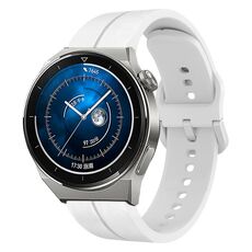 Per Huawei Watch GT3 Pro 43mm 20mm Cinturino in silicone con cinturino (bianco)