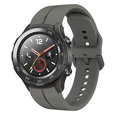 Per Huawei Watch 2 cinturino in silicone con anello da 20 mm (grigio scuro)