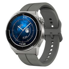 Per Huawei Watch GT3 Pro 46mm 22mm cinturino in silicone con cinturino (grigio scuro)