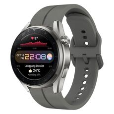 Per Huawei Watch 3 Pro Nuovo cinturino in silicone da 22 mm (grigio scuro)