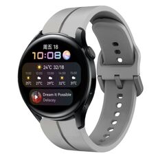 Per Huawei Watch 3 cinturino in silicone da 22 mm con cinturino (grigio)