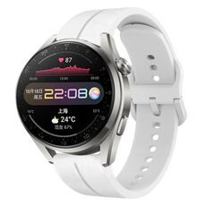 Per Huawei Watch 3 Pro cinturino in silicone da 22 mm con cinturino (bianco)
