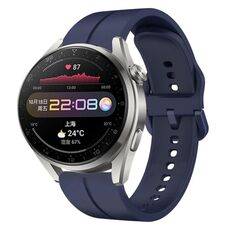 Per Huawei Watch 3 Pro cinturino in silicone da 22 mm con cinturino (blu navy)