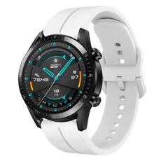 Per Huawei GT2 46mm 22mm cinturino in silicone con cinturino (bianco)