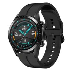 Per Huawei GT2 46mm 22mm cinturino in silicone con cinturino (nero)