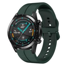 Per Huawei GT2 46mm 22mm Loop cinturino in silicone (verde scuro)