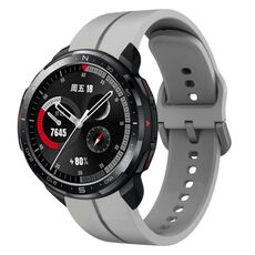 Cinturino per orologio in silicone con cinturino da 22 mm per orologio Honor Watch GS Pro (grigio)