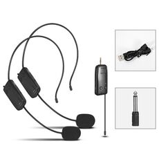 One For Two UHF Wireless Headset Microfono Amplificatore per cuffie lavalier