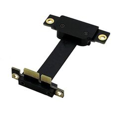 Scheda grafica inversa PCI-E 3.0 da 1X a 1X 90 gradi / scheda di rete wireless / cavo di prolunga scheda di conversione (nero)