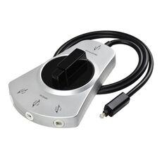 Interruttore 3 in 1 in uscita che commuta manualmente l'interruttore in fibra ottica audio digitale con cavo (nero)