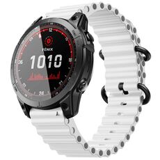 Per cinturino in silicone a sgancio rapido Garmin Fenix 7 Ocean Style (bianco)