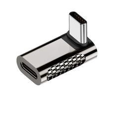 Adattatore in lega di zinco da 100 W tipo C maschio a tipo C femmina 20 Gbps, stile: angolo verticale