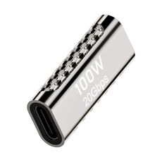 Adattatore in lega di zinco da 100 W da tipo C femmina a tipo C femmina da 20 Gbps, stile: dritto