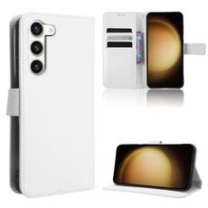Per Samsung Galaxy S23 5G Custodia per cellulare in pelle Diamond Texture (bianca)