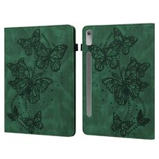 Per Lenovo Pad Pro 2022 11,2 pollici / Tab P11 Pro Gen 2 Custodia per tablet in pelle con motivo a farfalla in rilievo (verde)