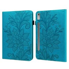 Per Lenovo Pad Pro 2022 11,2 pollici / Tab P11 Pro Gen 2 Custodia per tablet in pelle con motivo floreale goffrato in pizzo (blu)