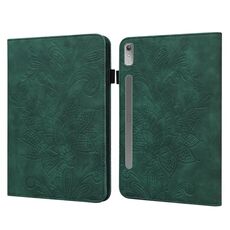 Per Lenovo Pad Pro 2022 11,2 pollici / Tab P11 Pro Gen 2 Custodia per tablet in pelle con motivo floreale goffrato in pizzo (verde)