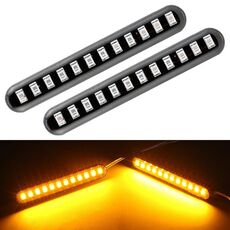 1 paio di luci per targa a 12 LED per motociclette