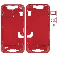 Cornice centrale per iPhone 14 con tasti laterali (rosso)