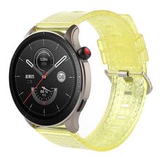 Per Huawei Watch3 Pro 22mm cinturino in TPU con diamanti lucidi trasparenti (giallo)