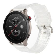 Per Huawei Watch GT2e 22mm Cinturino in TPU con diamanti lucidi trasparenti (bianco)