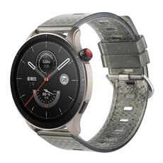 Per Huawei Watch GT 42mm / 46mm 22mm Cinturino in TPU con diamanti lucidi trasparenti (nero)
