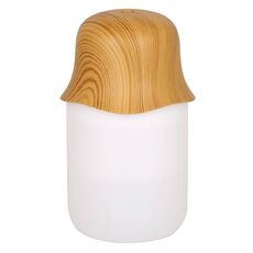 Umidificatore USB da tavolo Luce notturna per aromaterapia con venature del legno (colore chiaro)