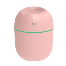 Umidificatore per auto con luce notturna colorata da tavolo USB mini, specifiche: 220 ml (Y2-rosa)