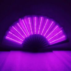 00021 LED Prom Lighting Ventaglio pieghevole Bar Atmosfera colorata Puntelli di gruppo, Colore: Rosa lampeggiante