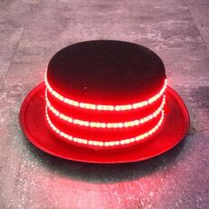 00068 LED Bar Luminoso Cappello Jazz Stage Magic Show Puntelli, Colore: Rosso Lampeggiante