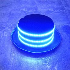 00068 LED Bar Luminoso Cappello Jazz Stage Magic Show Puntelli, Colore: Blu Lampeggiante