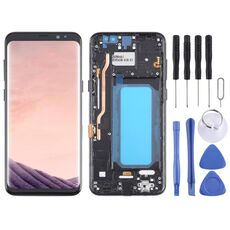 Schermo LCD TFT per Samsung Galaxy S8+ SM-G955 Digitizer Assemblaggio completo con cornice (nero)