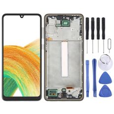 Schermo LCD OLED per Samsung Galaxy A33 5G SM-A336 Digitizer Assemblaggio completo con cornice (nero)