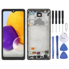 Schermo LCD OLED per Samsung Galaxy A72 SM-A725 Digitizer Assemblaggio completo con cornice (nero)