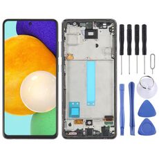 Schermo LCD OLED da 6,33 pollici per Samsung Galaxy A52 5G SM-A526 Digitizer Assemblaggio completo con cornice (nero)