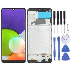 Schermo LCD OLED per Samsung Galaxy A22 4G SM-A225 Digitizer Assemblaggio completo con cornice