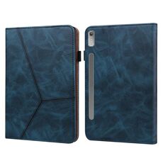 Custodia per tablet in pelle a righe goffrata per Lenovo Tab P11 Pro Gen 2 (blu)
